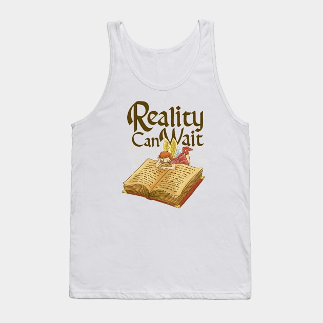 Reality Can Wait Book Lover Tank Top by PlimPlom